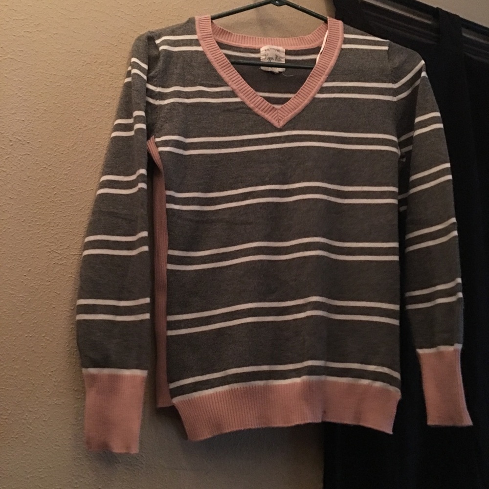 Pink&Grey Long Sleeve Sweater (Need Gone Asap)
